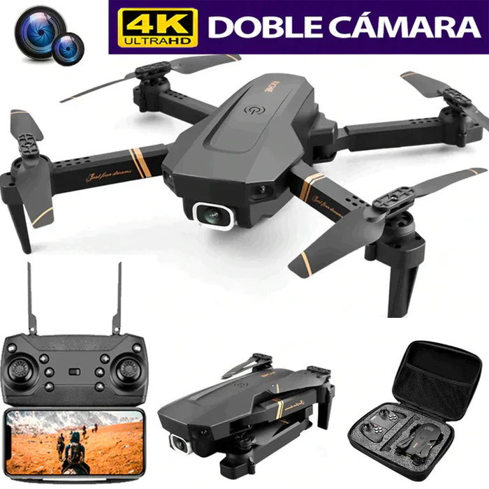 [GRAN LIQUIDACIÓN DE FIM STOCK] - Dron E99 Max Sky Vision 4K + DOBLE BATERÍA + CONTROL PANTALLA CELULAR