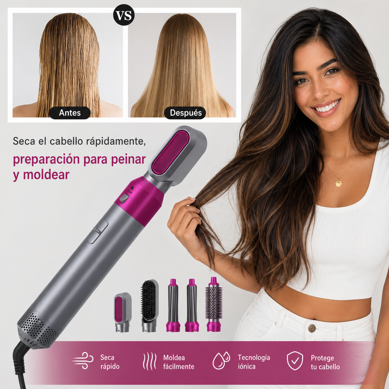 Cepillo Secador 5 en 1