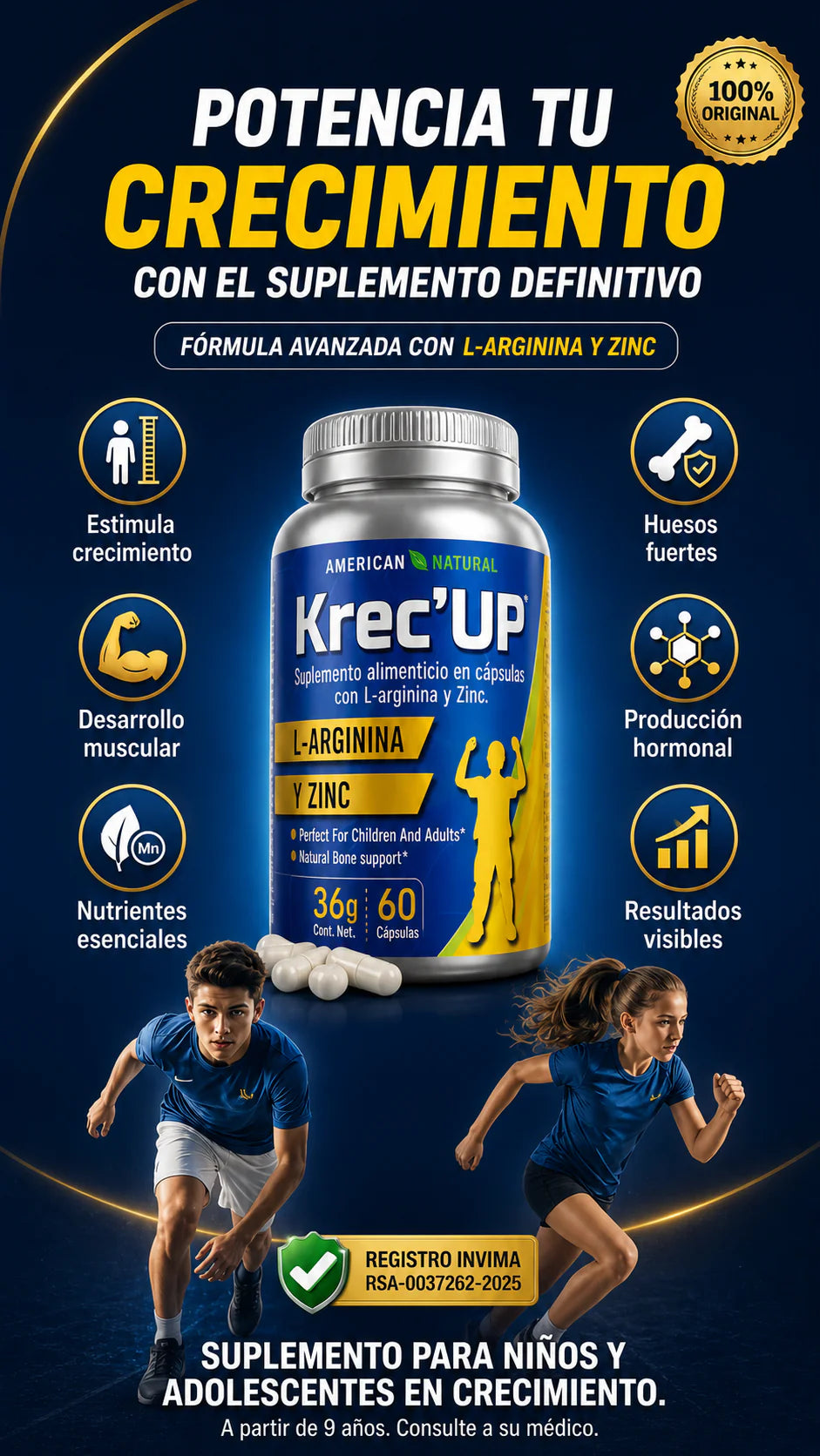 Krec Up™: Tratamiento Completo de 2 Meses – Compra 1 Mes y Recibe 2 (Oferta Especial) 🎁