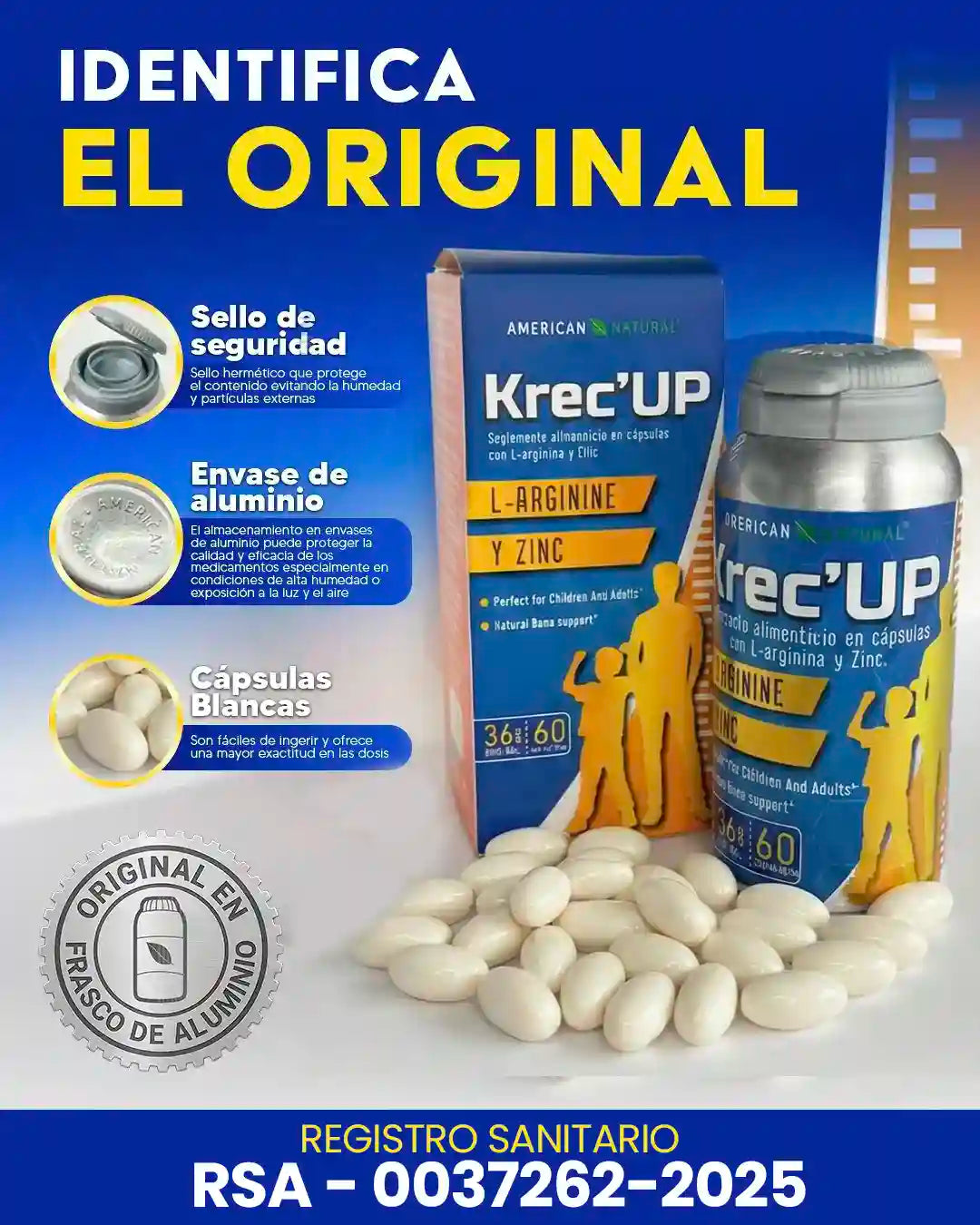 Krec Up™: Tratamiento Completo de 2 Meses – Compra 1 Mes y Recibe 2 (Oferta Especial) 🎁